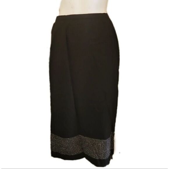 Norton petite McNaughton size 8 wool black pepper skirt - Picture 1 of 4